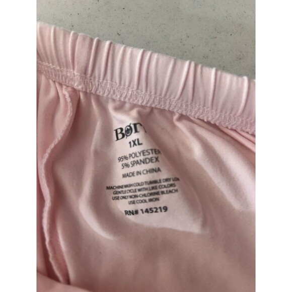 Born 2 Piece Pajama Set Womens 1XL Long Sleeve Top and Pants Pink Black Soft - Picture 7 of 11